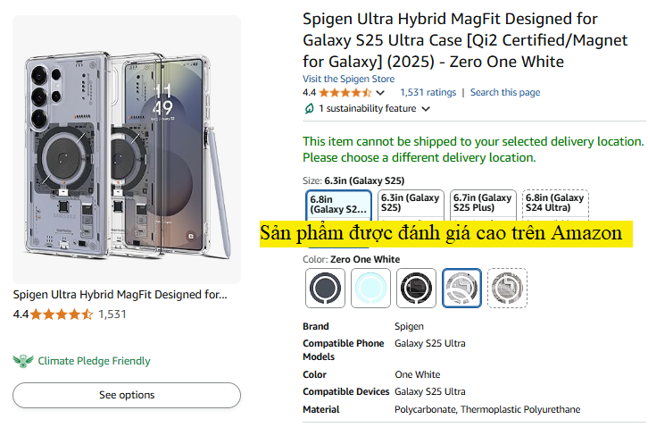 Ốp lưng Galaxy S25 Ultra Spigen Ultra Hybrid Magfit Neo One 2